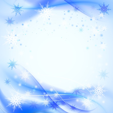 Abstract winter background with snowflakes   illustration のイラスト素材