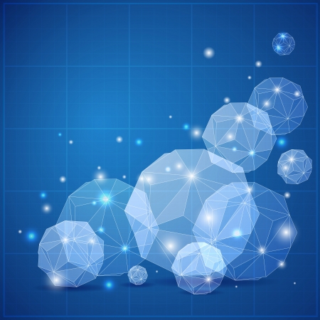 Blueprint of the geometrical figure   illustration のイラスト素材