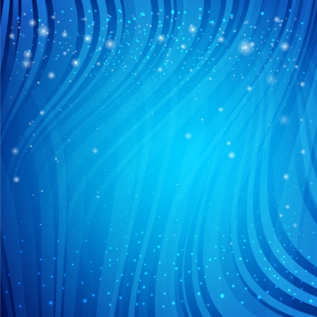Stars descending over blue curtains background illustration のイラスト素材