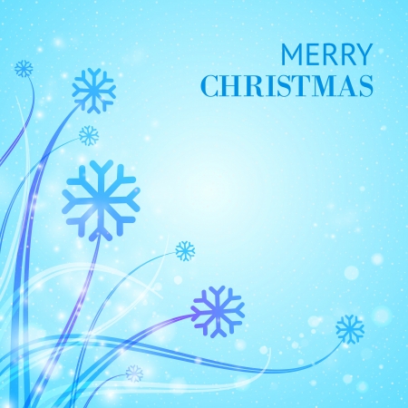 Cute winter flowers with snowflakes. のイラスト素材