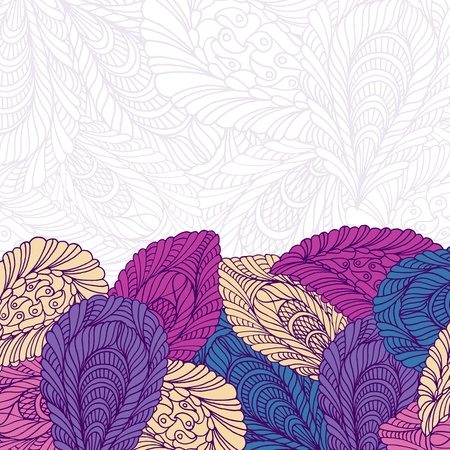 Seamless pattern of colored leavesのイラスト素材