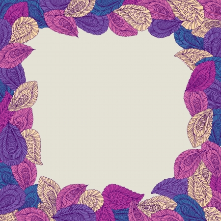 Seamless pattern of colored leavesのイラスト素材