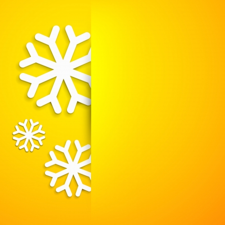 Elegant Christmas background over orange  Vector illustration の写真素材
