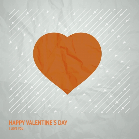 Torn paper heart over arrows background  Vector illustration のイラスト素材