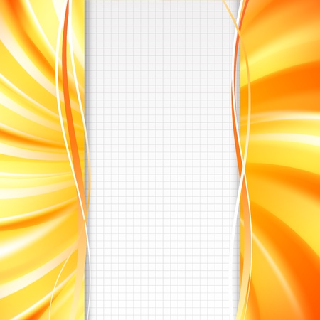 Abstract orange cover with smooth lines  Vector illustration, eps 10, contains transparencies のイラスト素材
