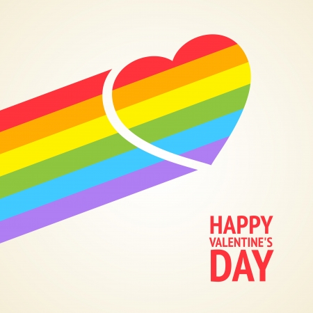 Rainbow heart  Vector illustrationのイラスト素材
