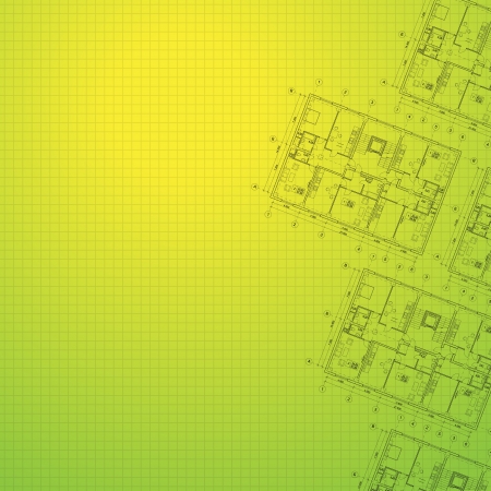 Architectural green background  Vector illustration, eps10, contains transparencies, gradients and effects のイラスト素材