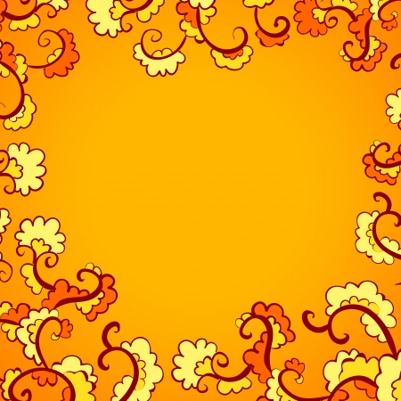 Leaf design over orange background  Vector illustration, eps10, contains transparencies, gradients and effects のイラスト素材
