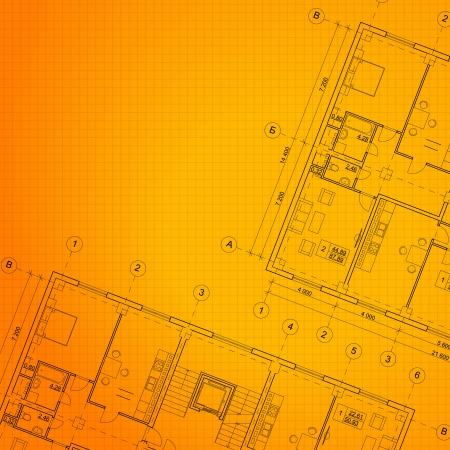 Architectural orange background  Vector illustration, eps10, contains transparencies, gradients and effects のイラスト素材
