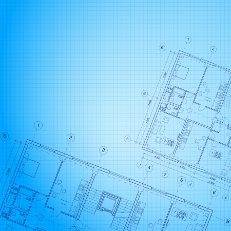 Architectural blue background  Vector illustration, eps10, contains transparencies, gradients and effects のイラスト素材