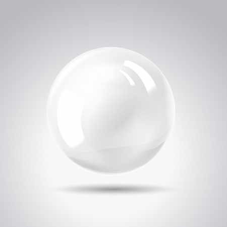 White pearl illustration, contains transparencies, gradients and effects のイラスト素材