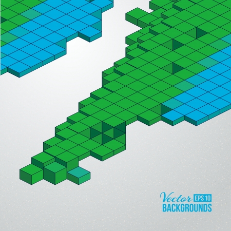 Background of cubes on a white background  Vector illustration, contains transparencies, gradients and effects のイラスト素材