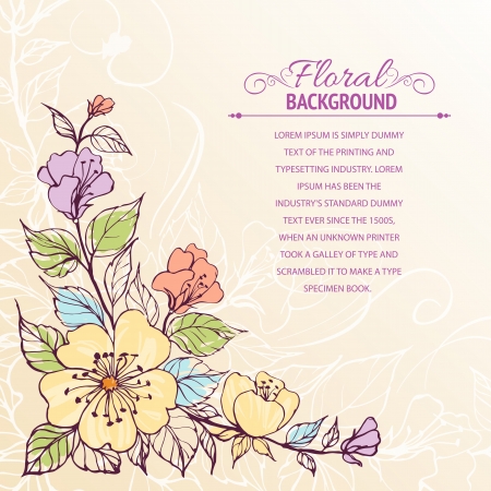 Abstract flower background  illustration, contains transparencies, gradients and effects のイラスト素材
