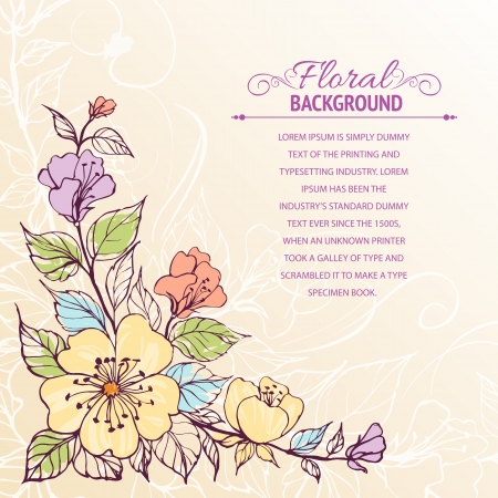 Abstract flower background  illustration, contains transparencies, gradients and effects 