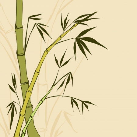 Bamboo Painting  illustration, contains transparencies, gradients and effects のイラスト素材