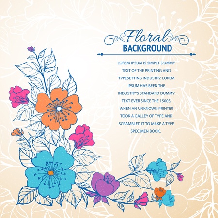 Abstract flower background  illustration, contains transparencies, gradients and effects のイラスト素材