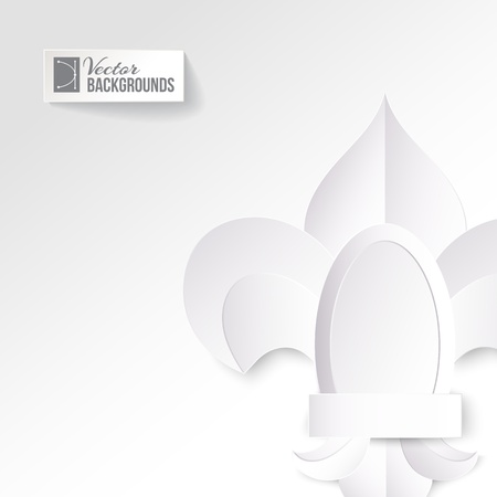 Origami lily on a white background  Vector illustration, contains transparencies, gradients and effects のイラスト素材