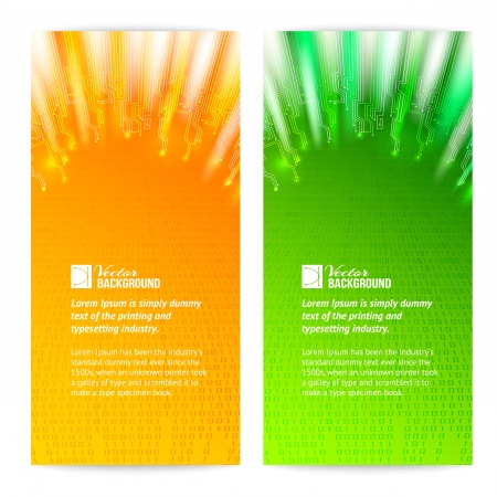 Set of vertical Banners  Vector illustration, contains transparencies, gradients and effects のイラスト素材