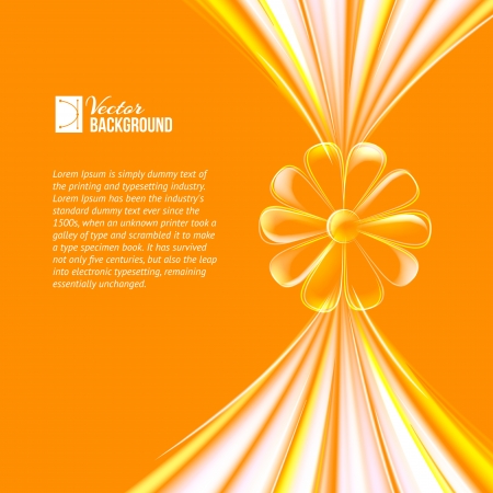 Flower made of glass  Vector illustration, contains transparencies, gradients and effects のイラスト素材