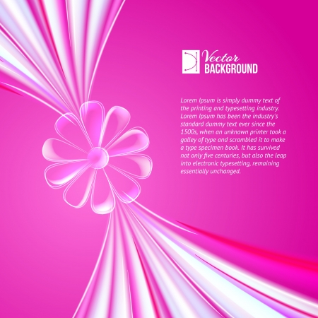 Abstract violet glass flower  Vector illustration, contains transparencies, gradients and effects のイラスト素材