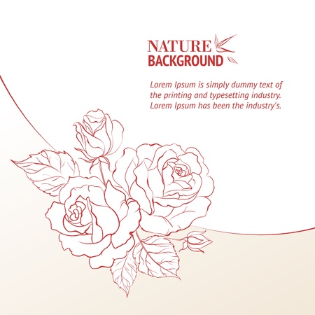 Rose and petalsのイラスト素材