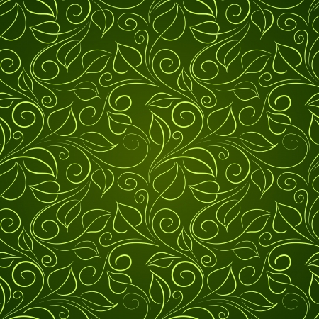 Seamless pattern of green leaves illustration のイラスト素材