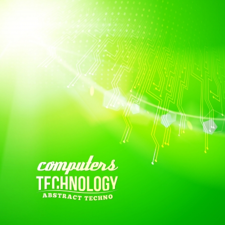 Abstract green lights background. Vector illustration, contains transparencies, gradients and effects.のイラスト素材