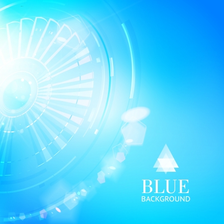 Technological background of blue cogwheel. Vector illustration.のイラスト素材