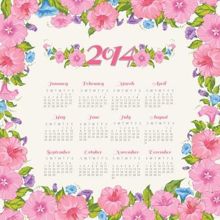 Year calendar. Vector illustration.のイラスト素材