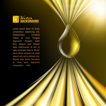 Oil drop over oil surface. Vector illustration.のイラスト素材