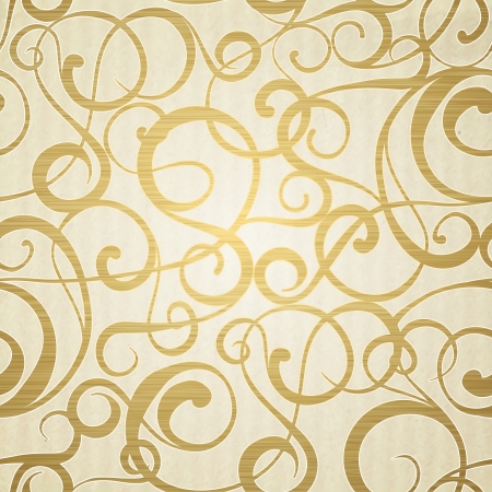 Golden abstract pattern on sepia background.  Vector illustration.のイラスト素材