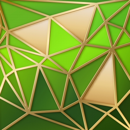Fabulous triangles pattern in gold. Vector illustration.のイラスト素材