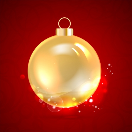 Christmas toy isolated on red. Vector illustration.のイラスト素材
