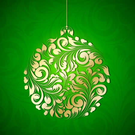 Ball with gzhel and khokhloma texture. Vector illustration.のイラスト素材