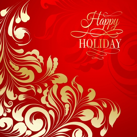 Holiday greeting card. Vector illustration.のイラスト素材