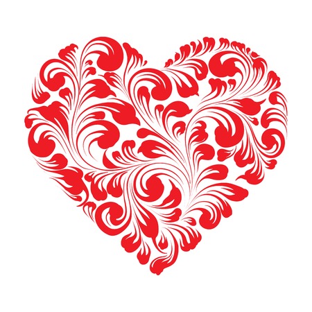 Happy valentines greeting card.  Vintage card with heart. Vector illustration.のイラスト素材