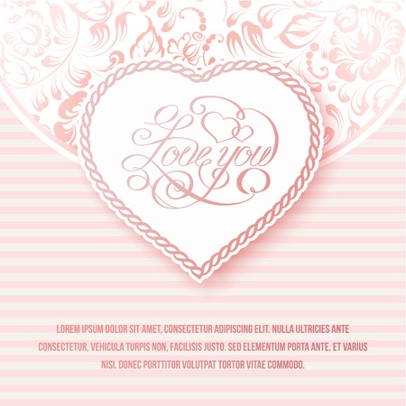 I love you - card. Vector illustration.のイラスト素材
