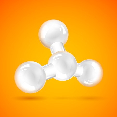 White molecule icon.のイラスト素材