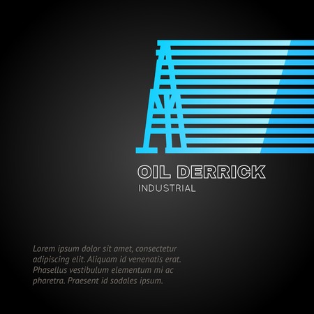 Oil rig icon. Vector illustration.のイラスト素材