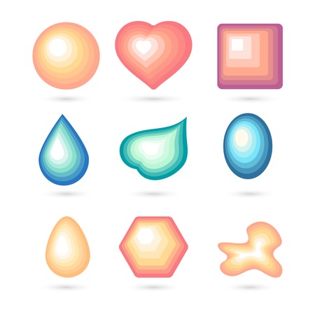 3d icon bubbles setのイラスト素材