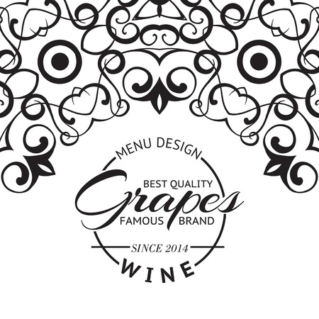 Wine list design layoutのイラスト素材