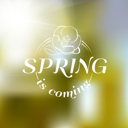 Spring is coming illustration.のイラスト素材