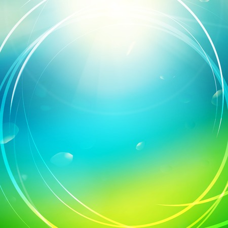Green abstract sunny background. Vector illustration.のイラスト素材