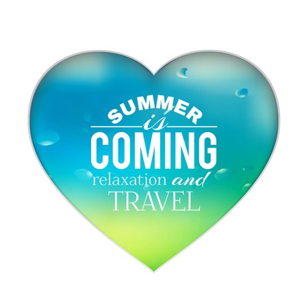 Isolated white heart with text on a bright backgroundのイラスト素材
