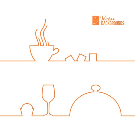 Food and drink line design. Vector illustration.のイラスト素材