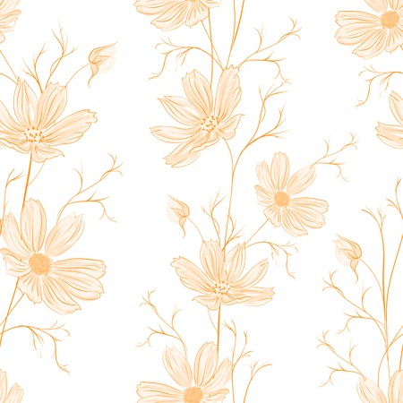Spring style seamless background. Vector illustration.のイラスト素材