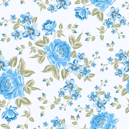 Luxurious color peony seamless pattern. Vector illistration.のイラスト素材