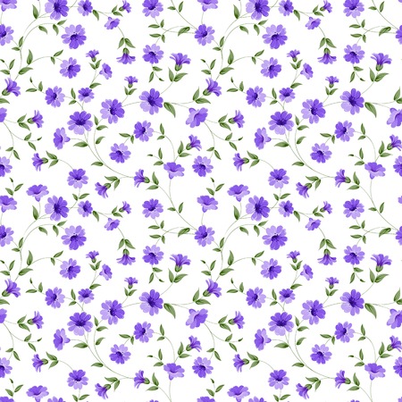 Floral seamless pattern for textile fabric. Vector illustration.のイラスト素材