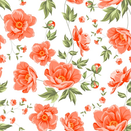 Design of vintage floral pattern. Vector illustration.のイラスト素材