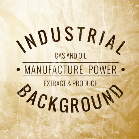 Industrial label over grunge paper texture. Vector illustration.のイラスト素材